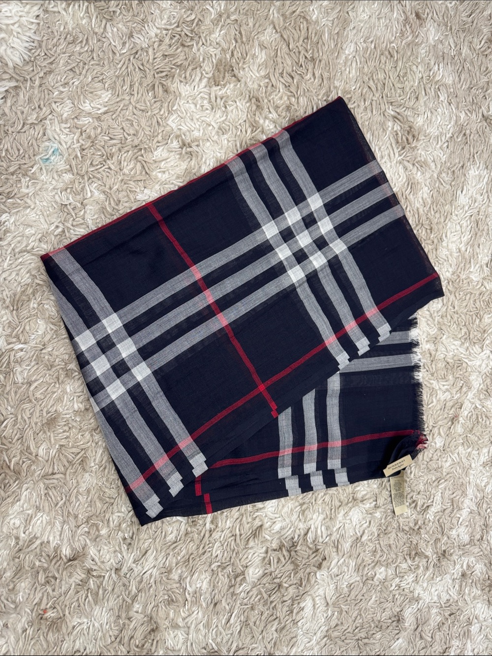 Authentic Burberry London check oversized scarf wrap